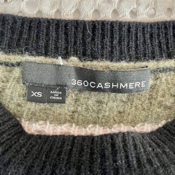 360 CASHMERE Ashley Open Knit Multi Colored Sweater XS - Picture 4 of 7